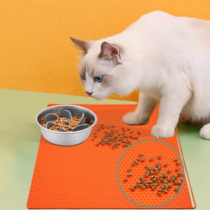 Silicone Pet Cat Litter Mat Anti-slip Kitty Paws Scratch Pad Easy to Clean - Purple Silicone Pet Cat Litter Mat Anti-slip Kitty Paws Scratch Pad Easy to Clean - Purple
